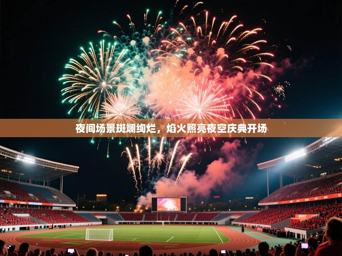 夜间场景斑斓绚烂,焰火照亮夜空庆典开场 夜间场景斑斓绚烂,焰火照亮夜空庆典开场