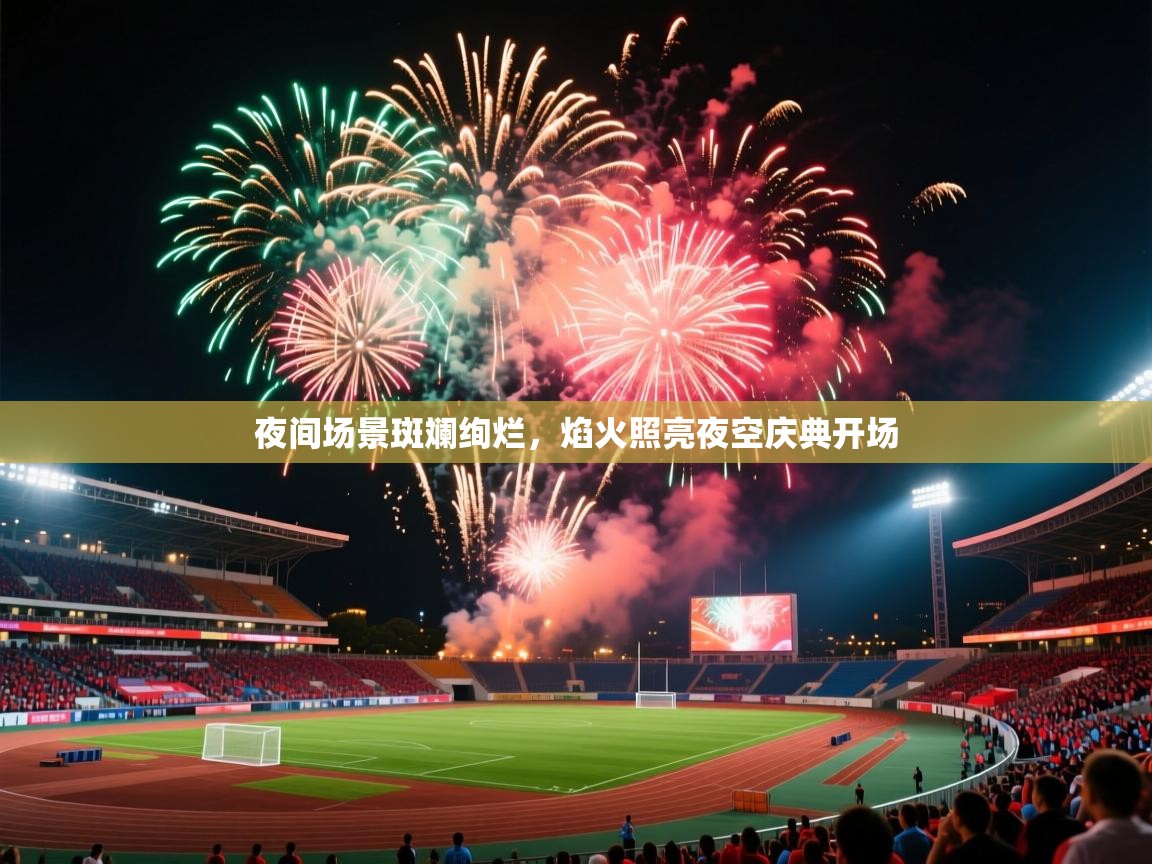 夜间场景斑斓绚烂,焰火照亮夜空庆典开场 夜间场景斑斓绚烂,焰火照亮夜空庆典开场